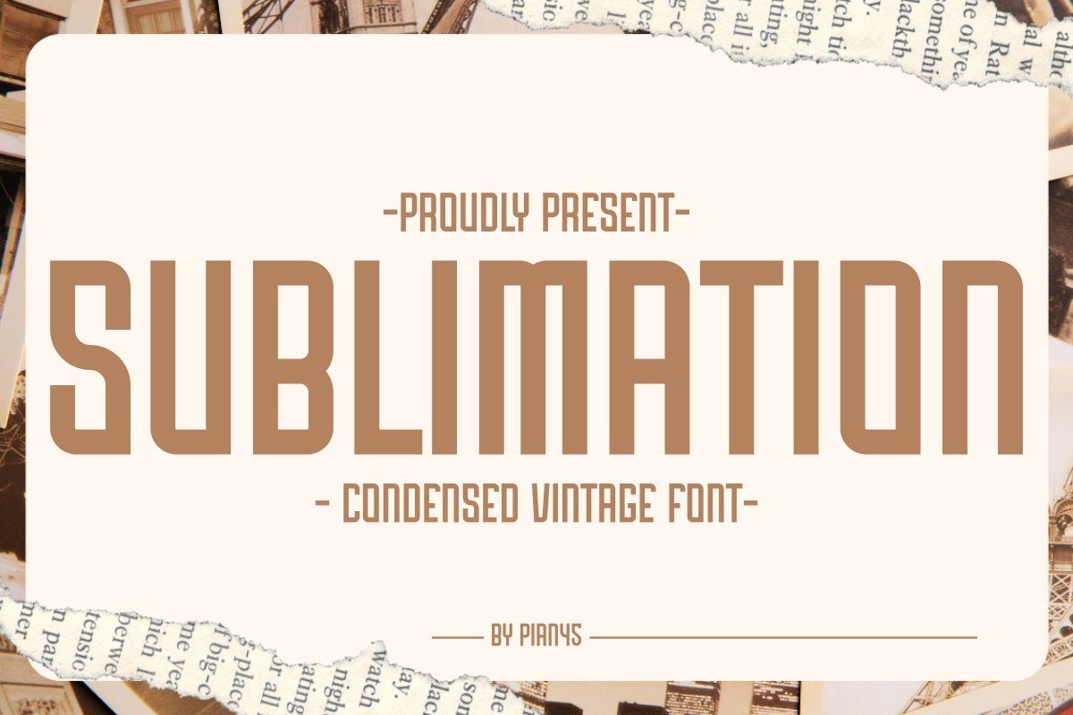 Sublimation - Condensed Sans Serif Font — image 1