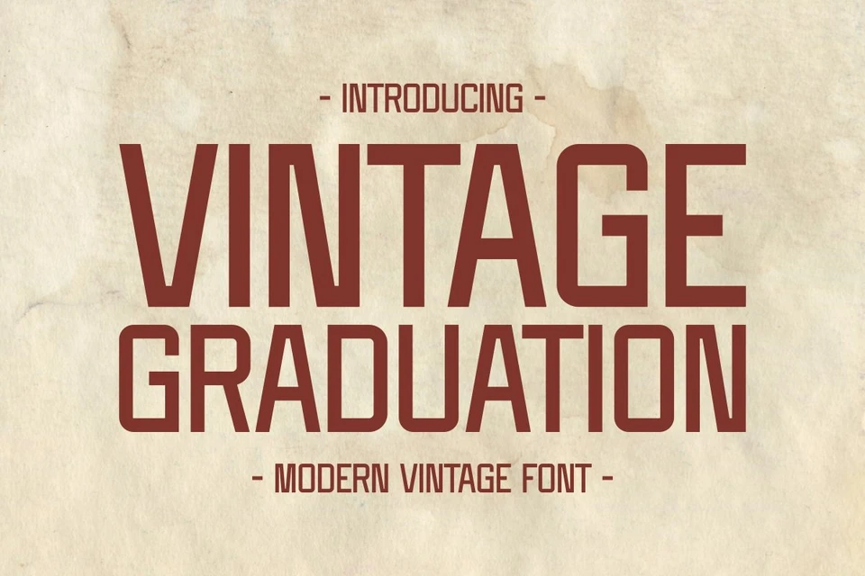 Vintage Graduation - Modern Vintage Font