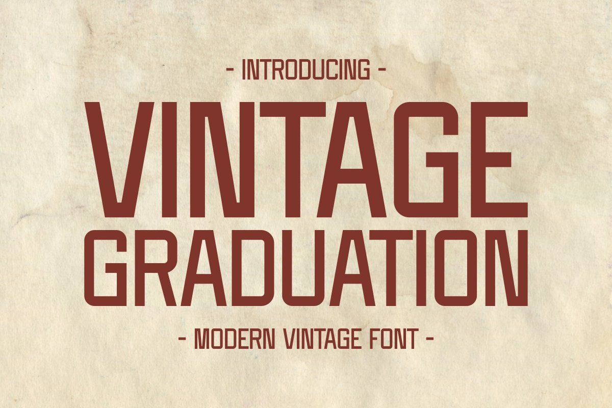 Vintage Graduation - Modern Vintage Font — image 1