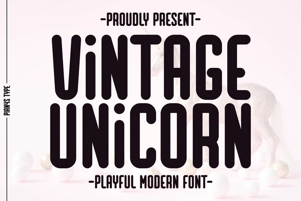 Vintage Unicorn - Playful Font