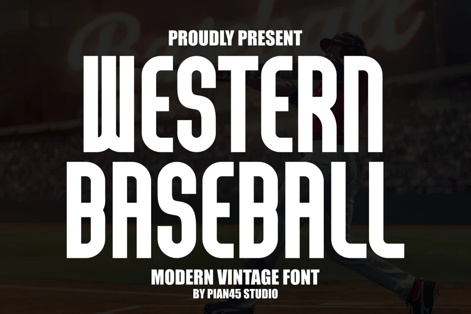 Western Baseball - Modern Vintage Font