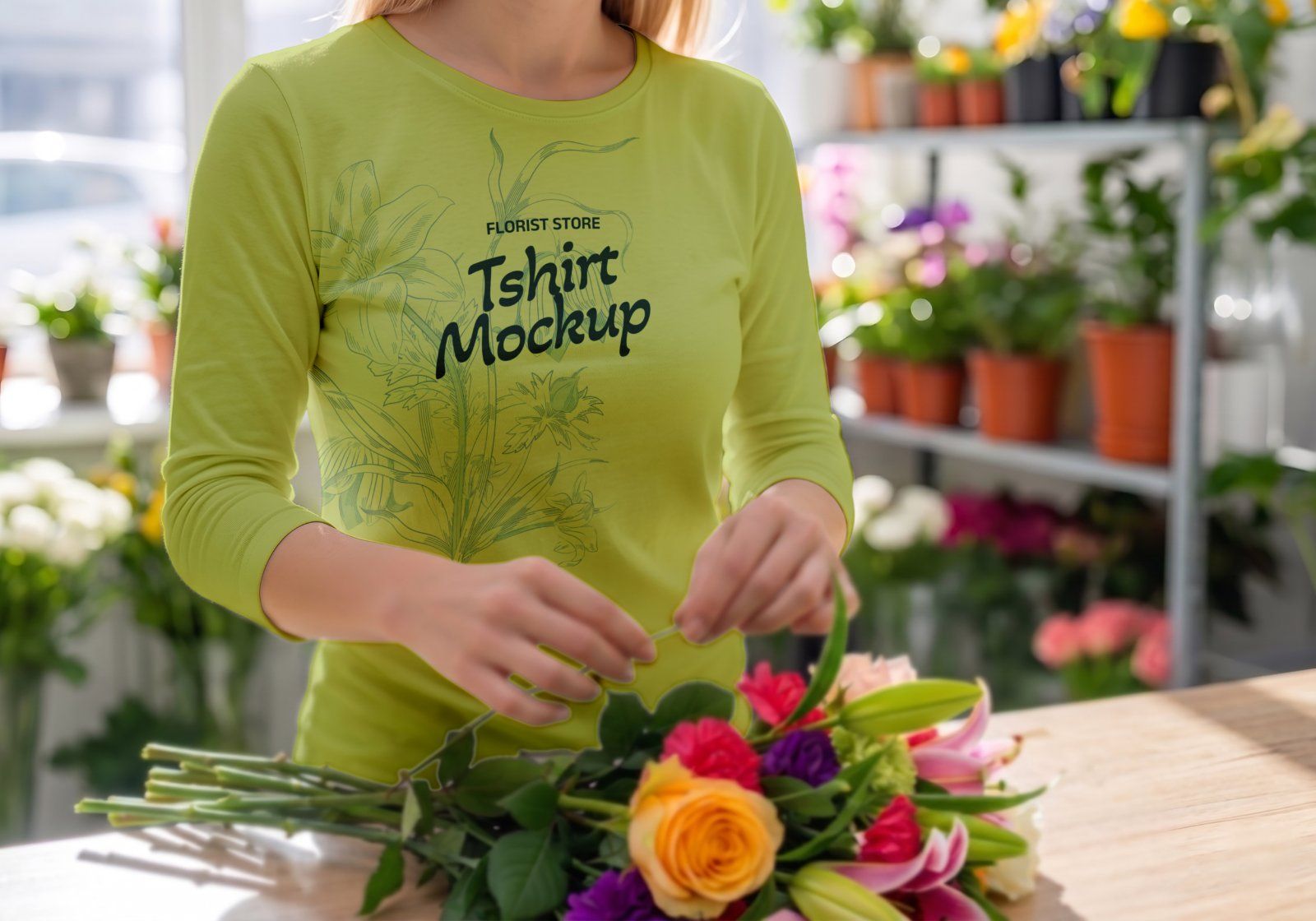 Premium Decorative Flower Shop Branding Mockup Bundle – 15 Aesthetic PSD Scenes for Florist Identity