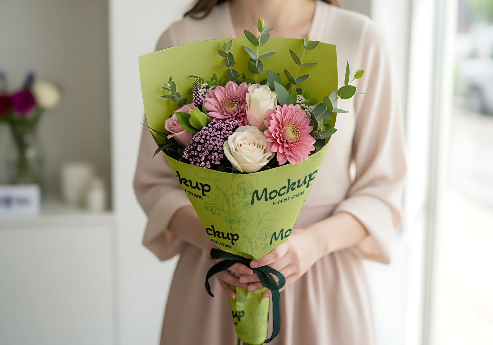 Premium Decorative Flower Shop Branding Mockup Bundle – 15 Aesthetic PSD Scenes for Florist Identity