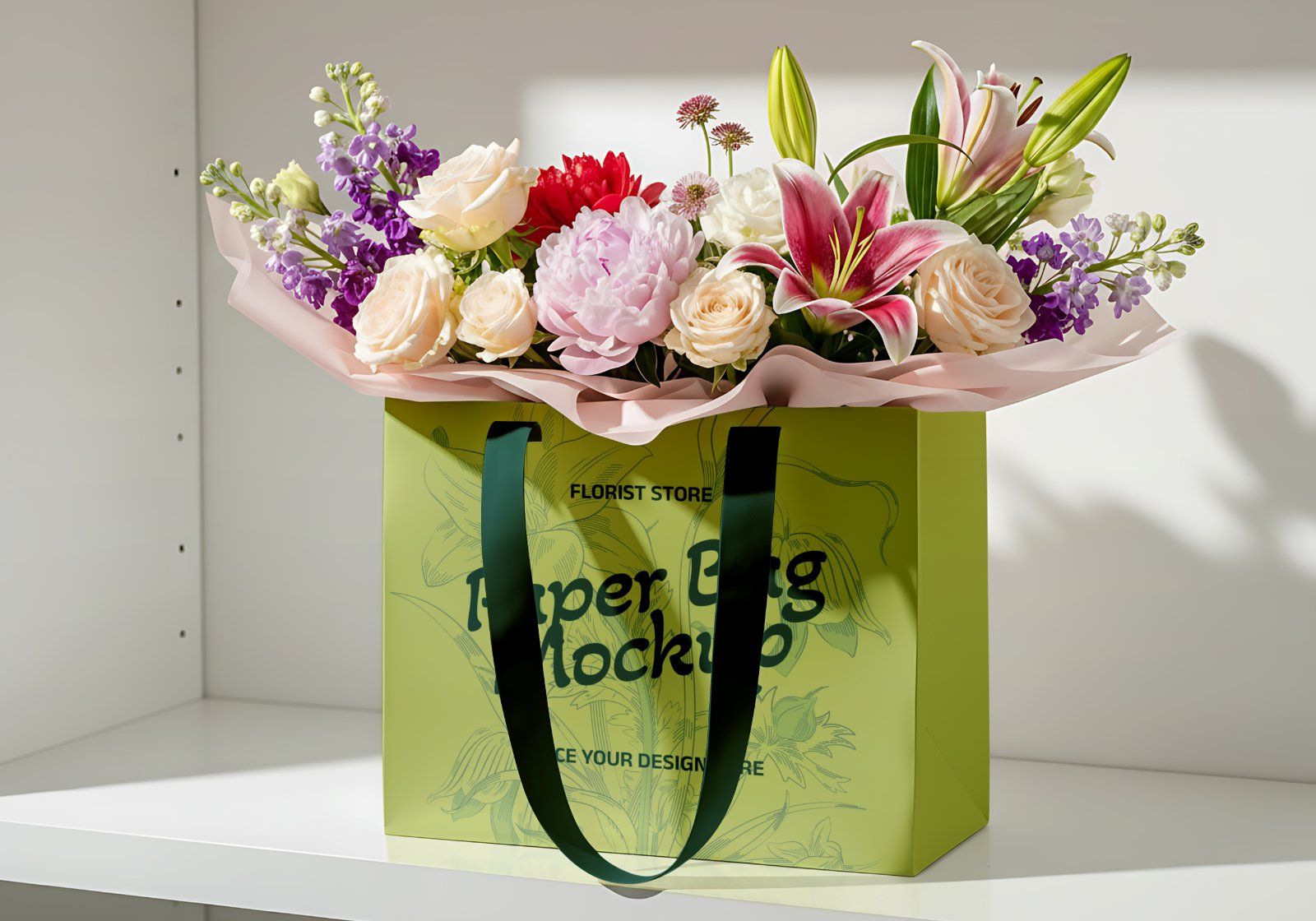 Premium Decorative Flower Shop Branding Mockup Bundle – 15 Aesthetic PSD Scenes for Florist Identity