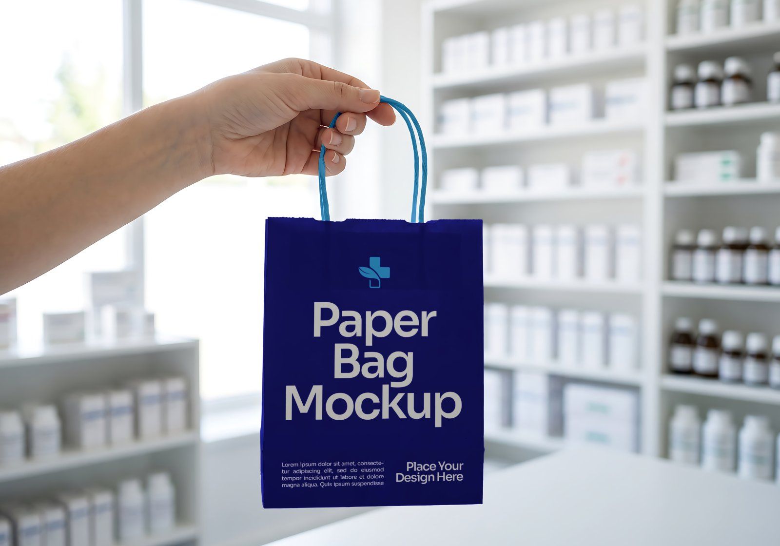 Premium Pharmacy Store Branding Mockup Bundle – 15 Professional Medical & Healthcare PSD Scenes
