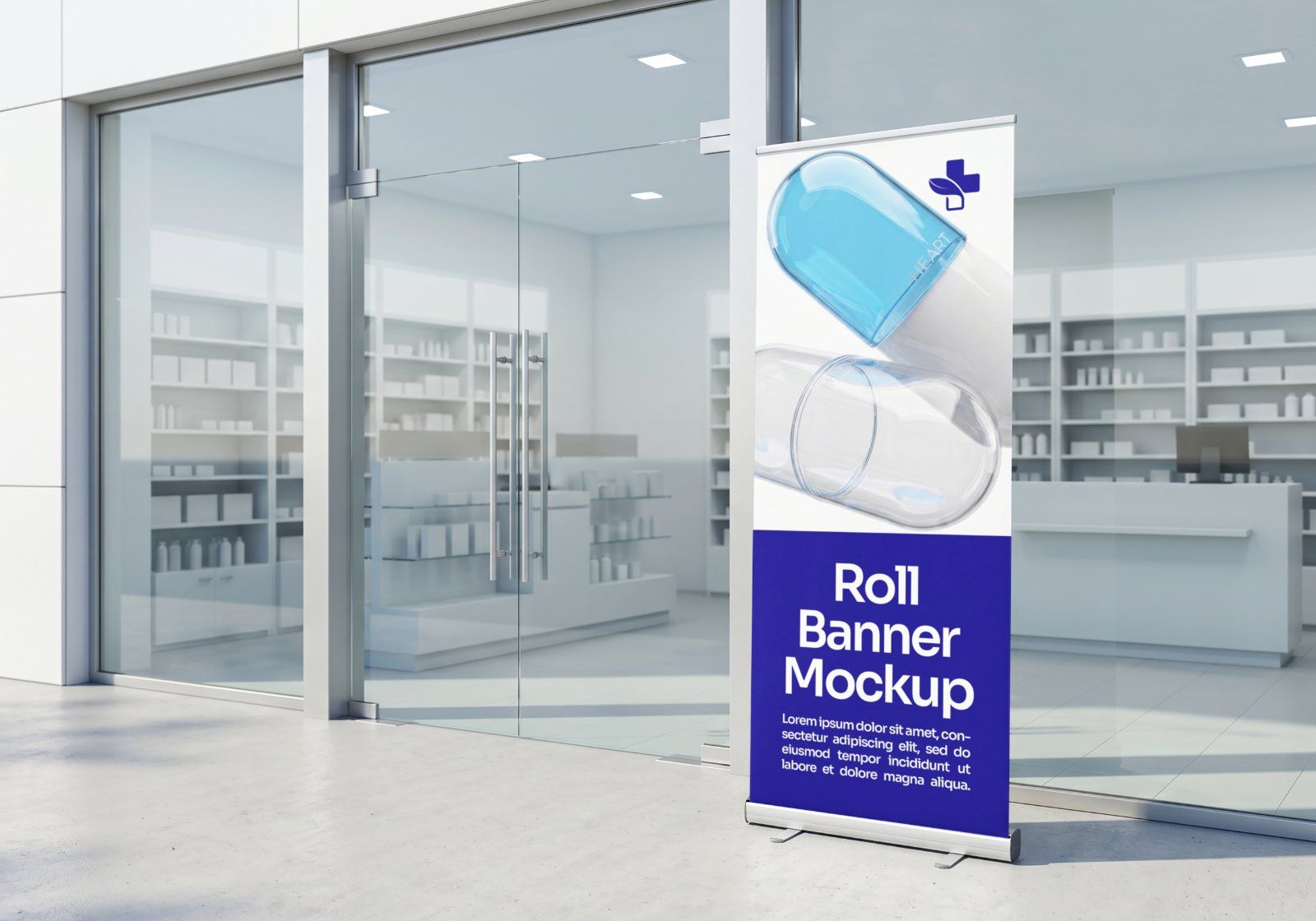 Premium Pharmacy Store Branding Mockup Bundle – 15 Professional Medical & Healthcare PSD Scenes