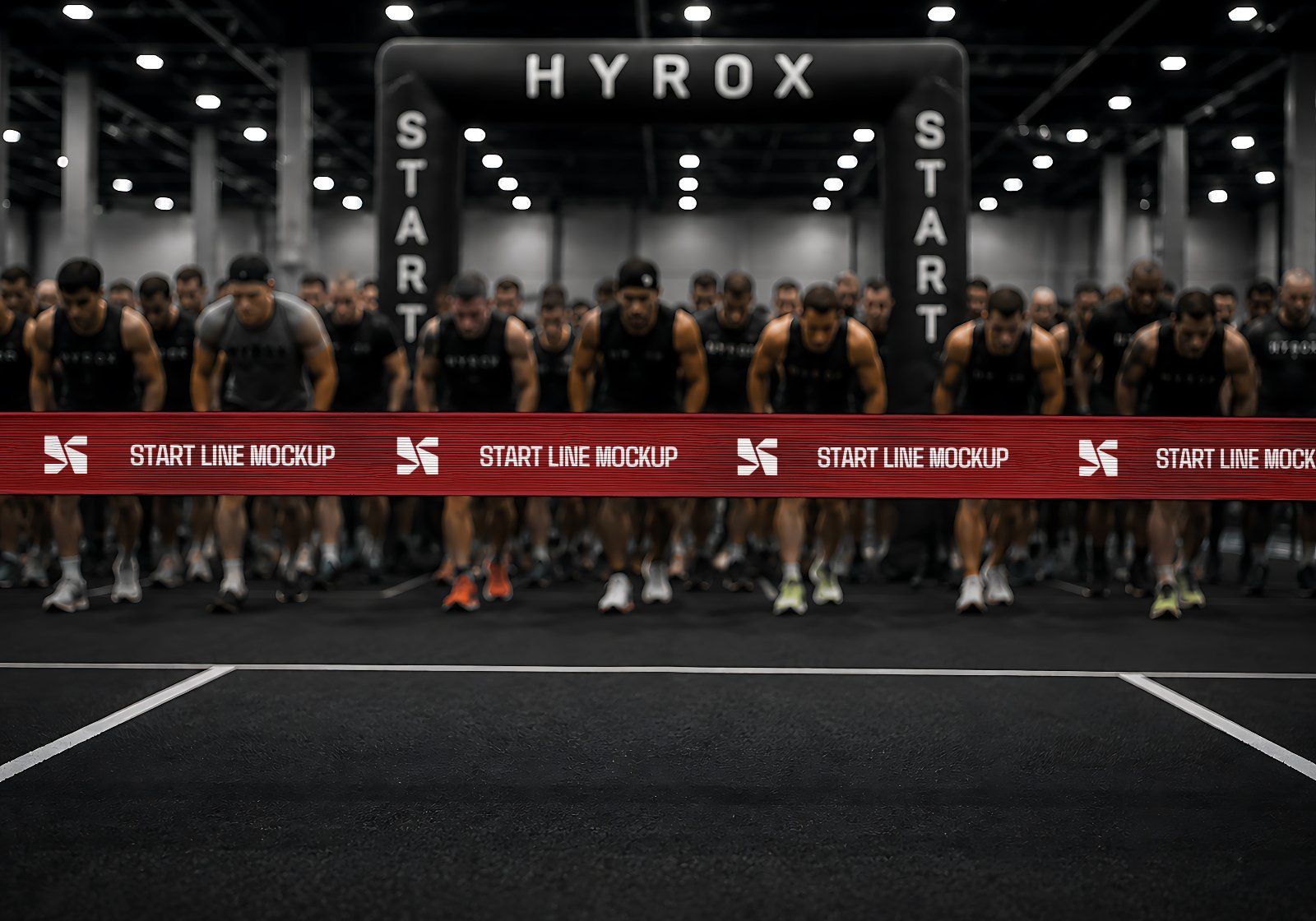 Premium Hybrid Race Event Mockup Bundle – 15 Tactical Sports PSD Scenes for Fitness Racing, Hyrox &