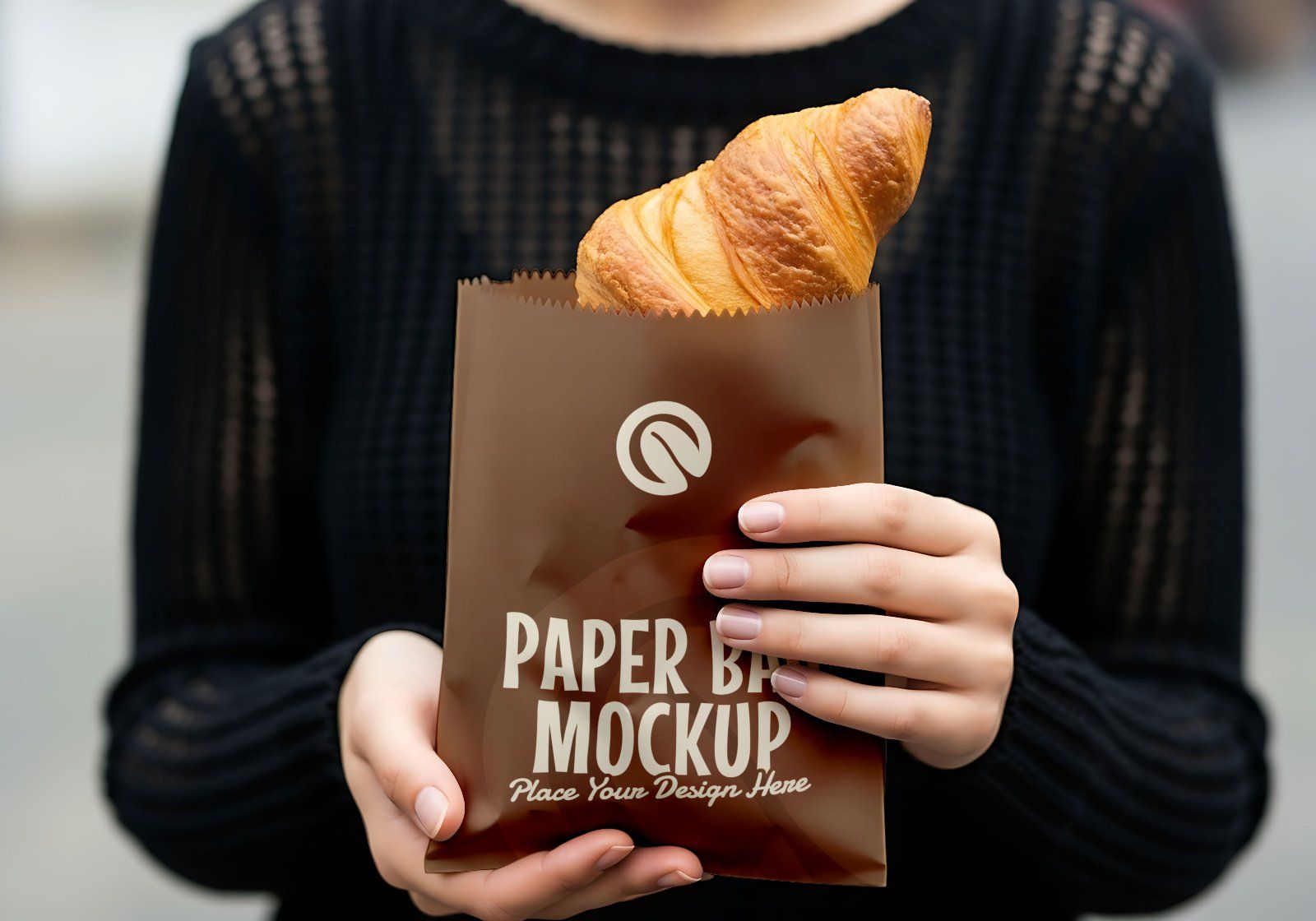 Premium Branding Cozy Black Coffee Shop Mockup