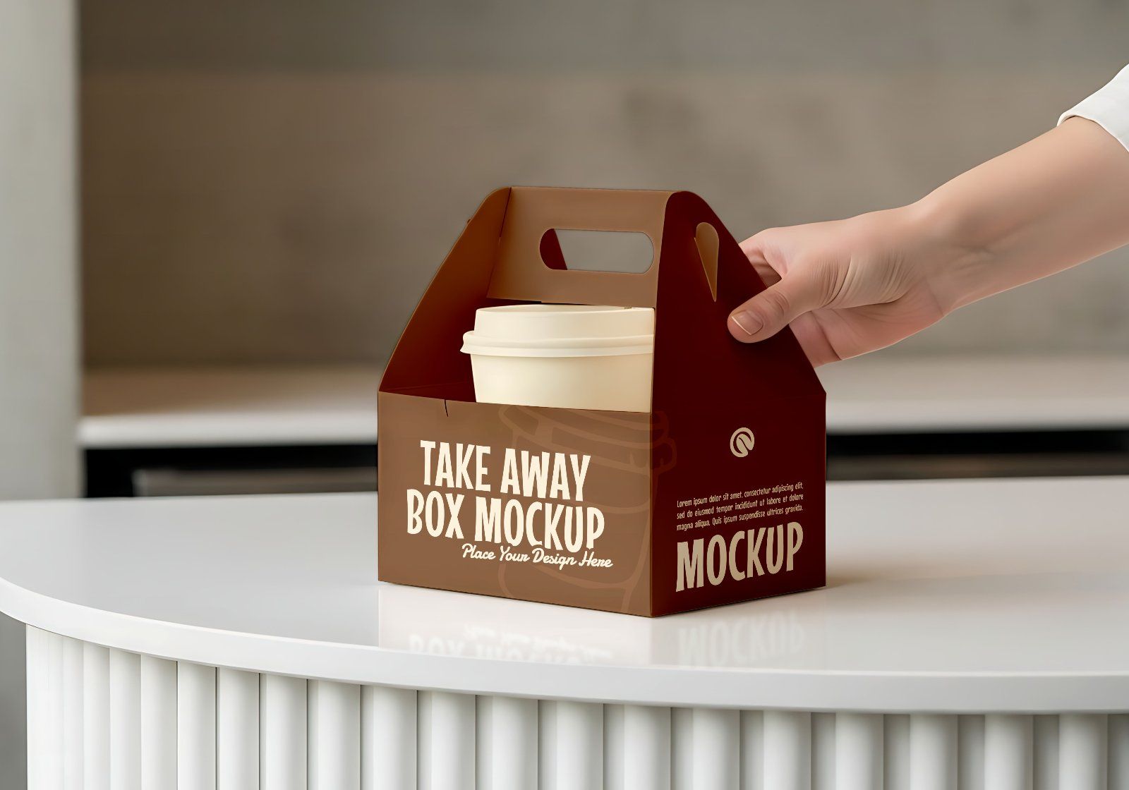 Premium Branding Cozy Black Coffee Shop Mockup