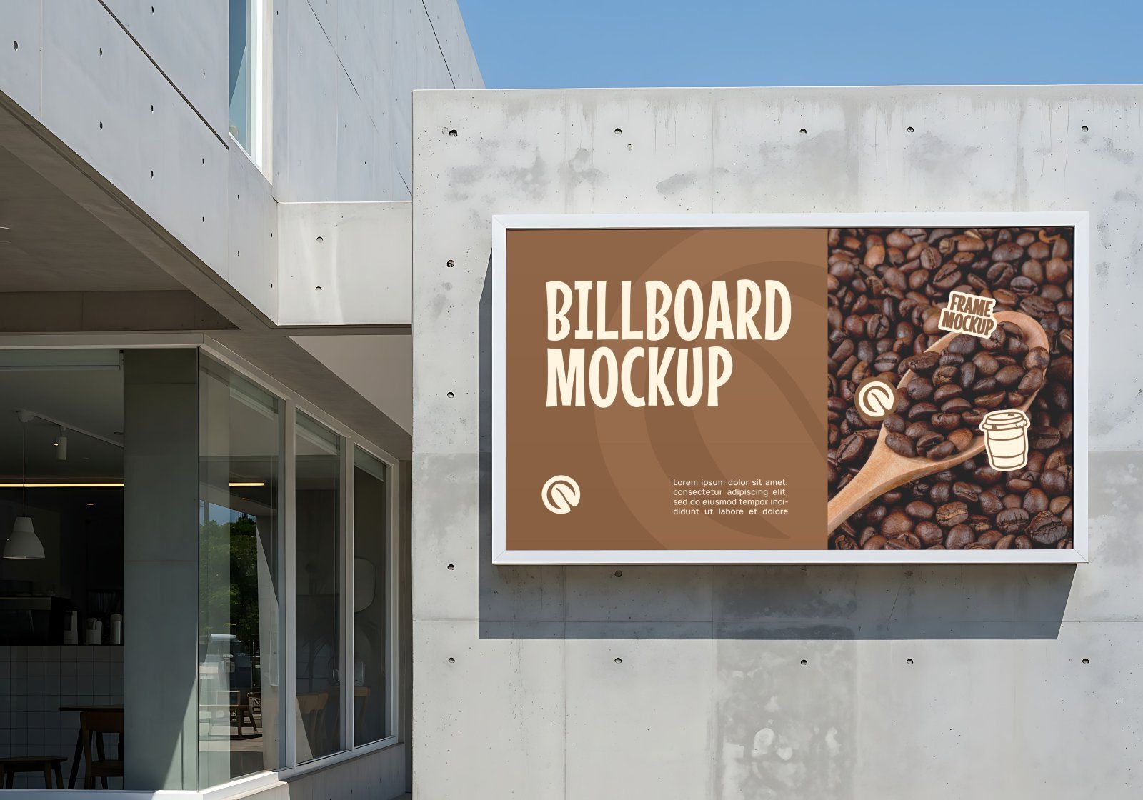 Premium Branding Cozy Black Coffee Shop Mockup