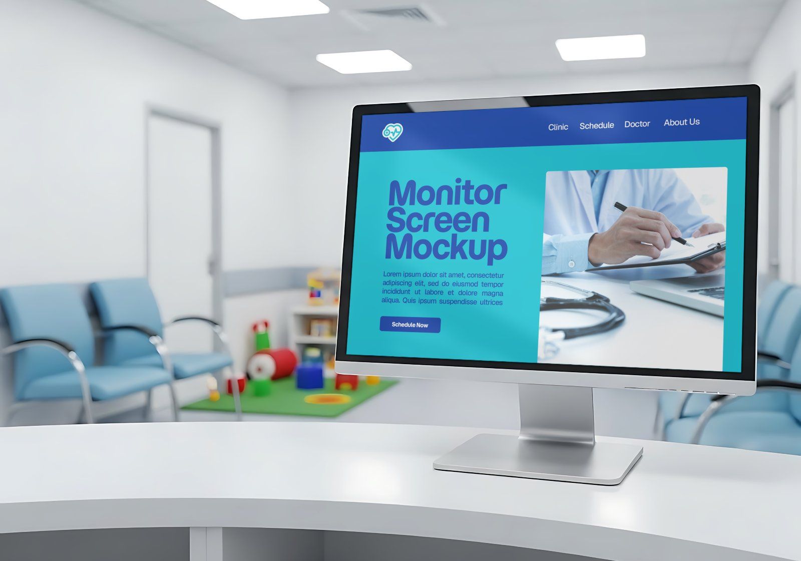 Hospital Mockup Bundle Vol.2 – Medical Branding PSD Pack (Ambulance, Nurse Uniform, Medicine Bottle,