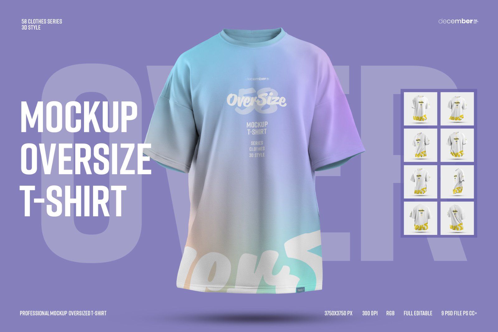 9 Mockups Oversize T-shirt