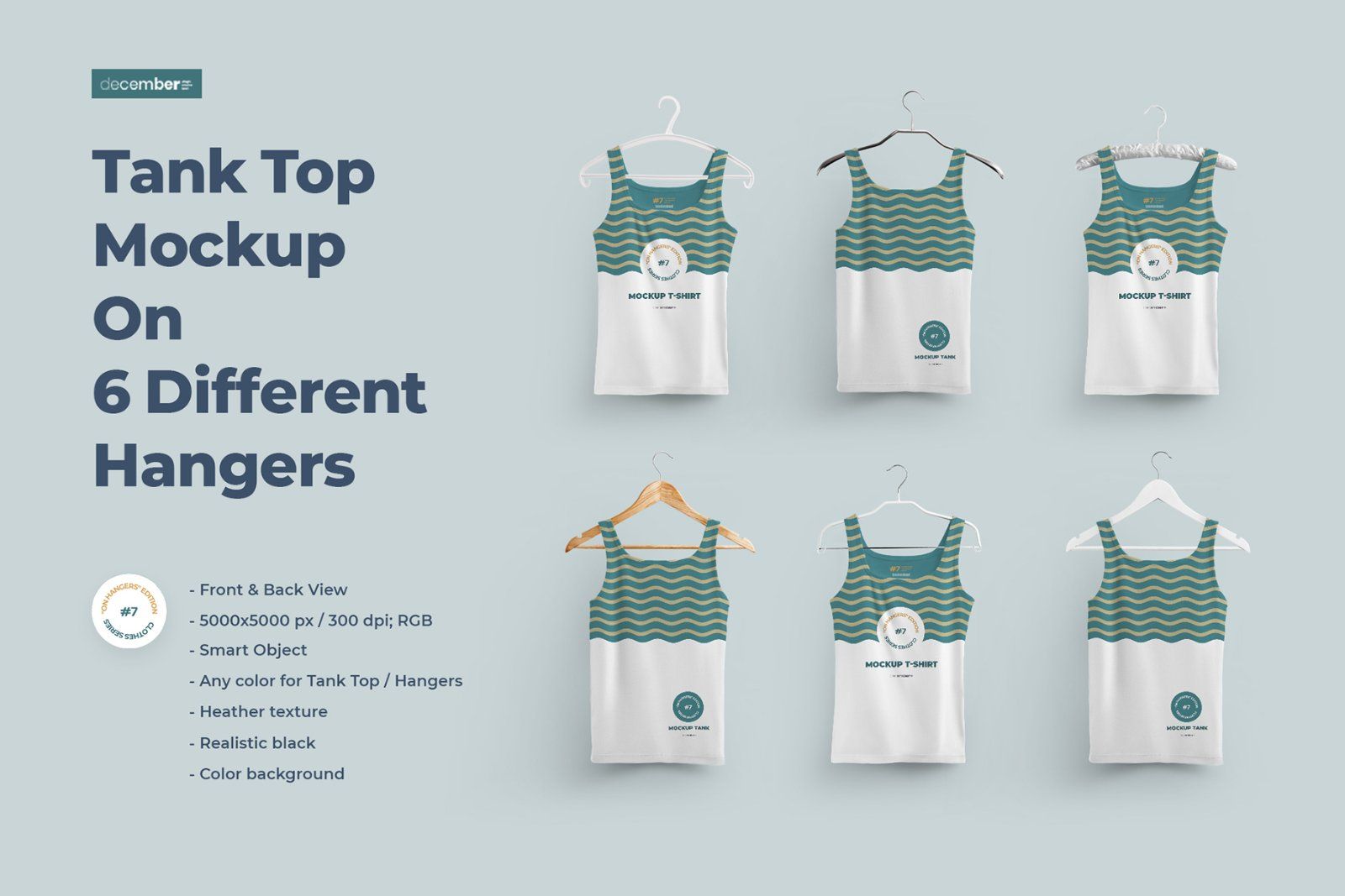 2 Mockups  Tank Top With 6 Different Hangers — image 1