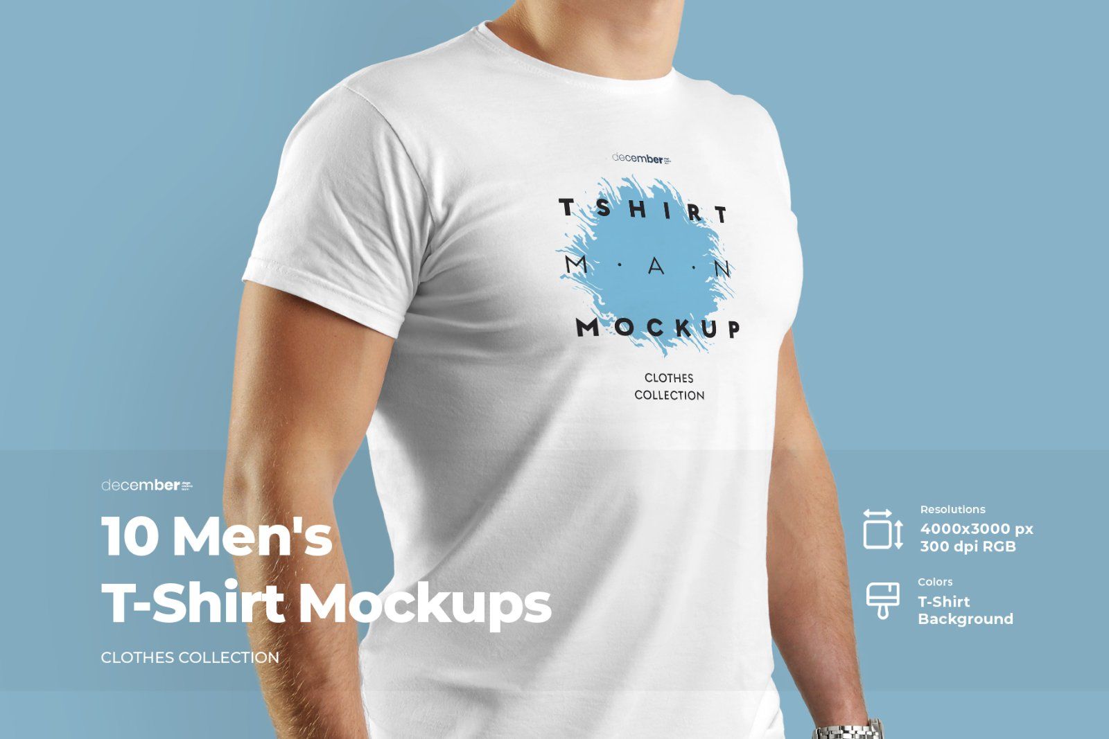 10 T-Shirt Men's Mockups