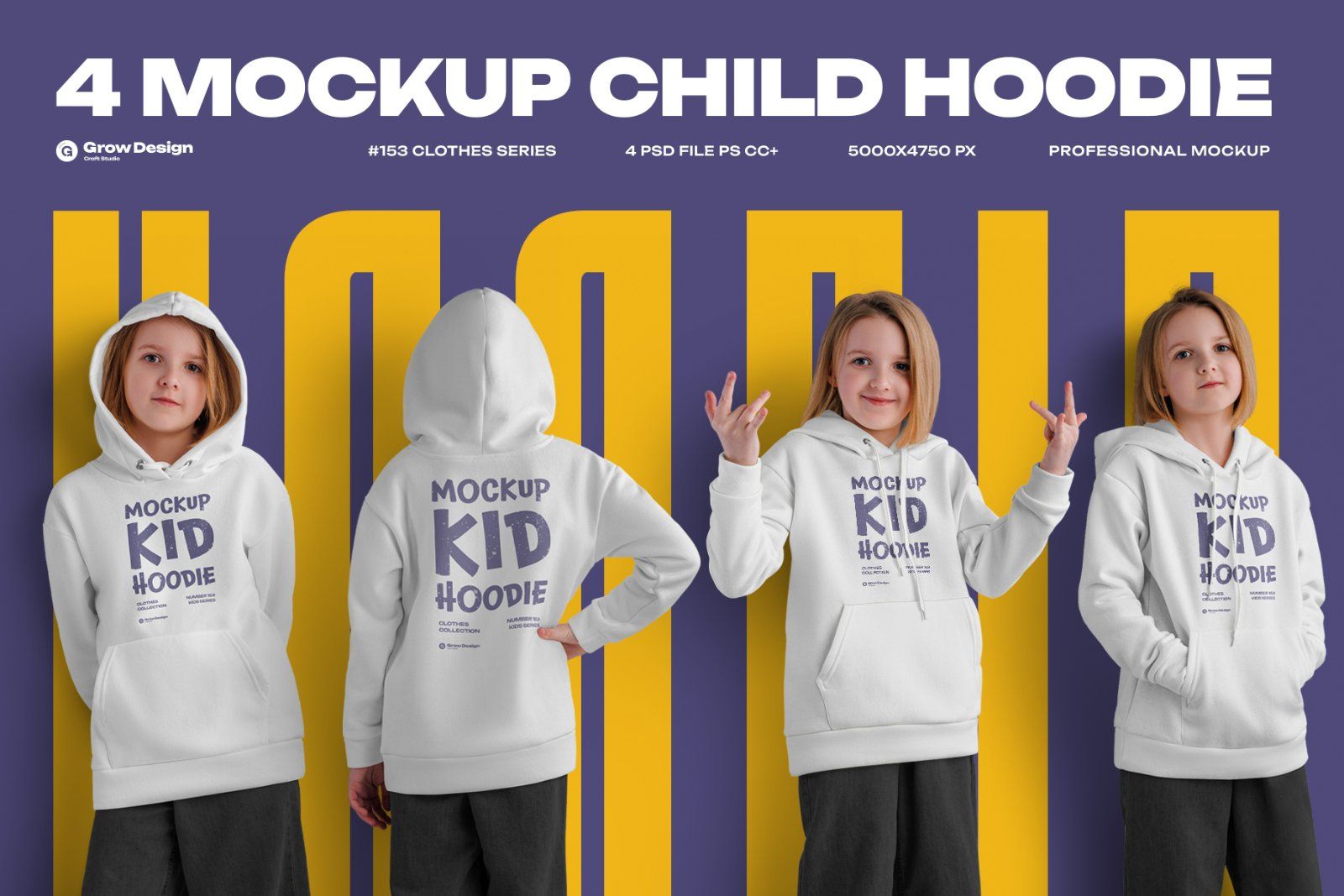 Children’s Hoodie Mockup – Vol. 02