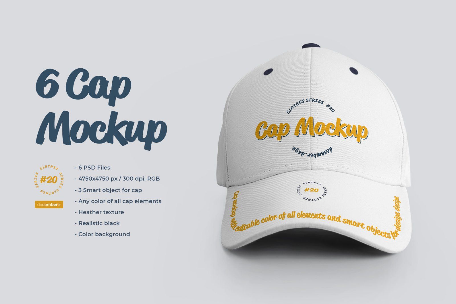 6 Cap Mockups — image 1