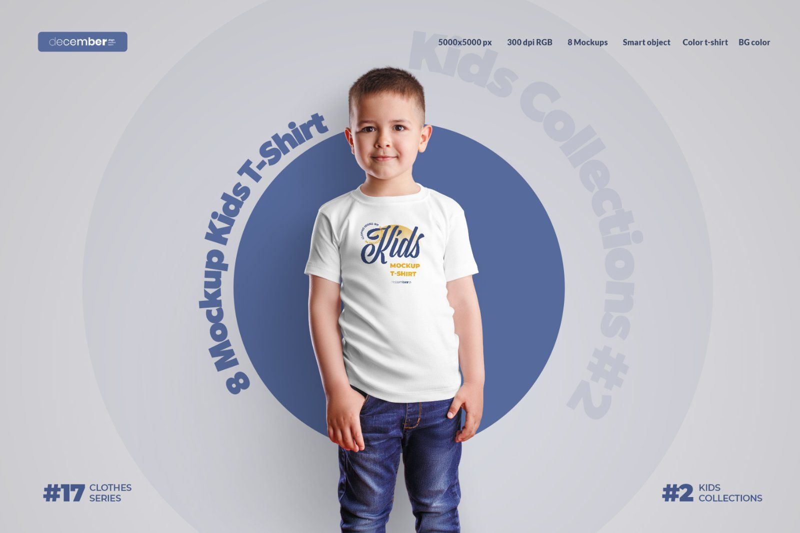 8 Mockups Kids Boy T-shirt
