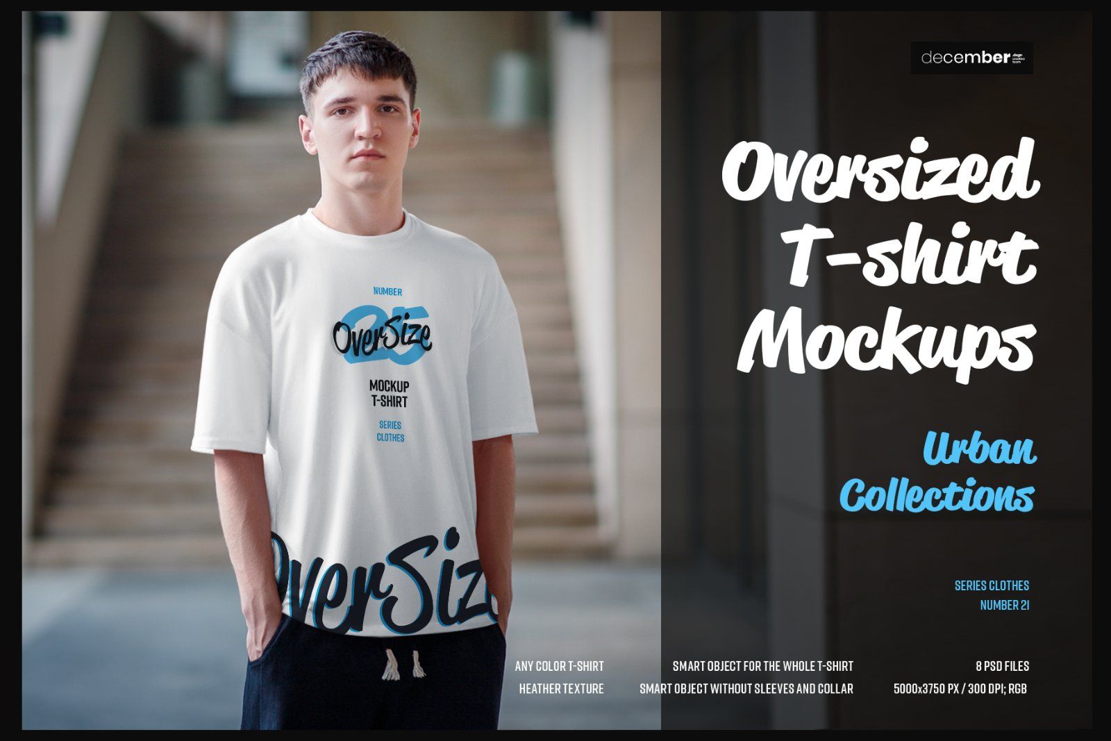 8 Oversized T-shirt Mockup. Urban Style — image 1