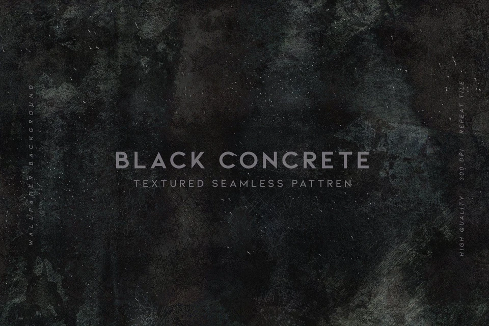 Black Concrete Seamless Pattern