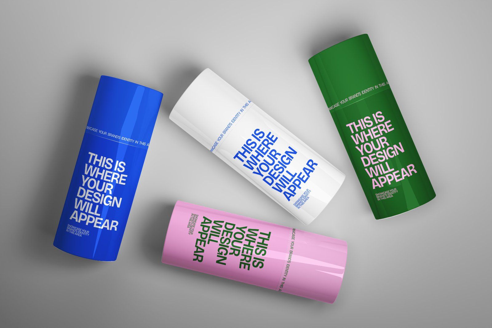 Glossy Tube Rounded Packaging Mockup