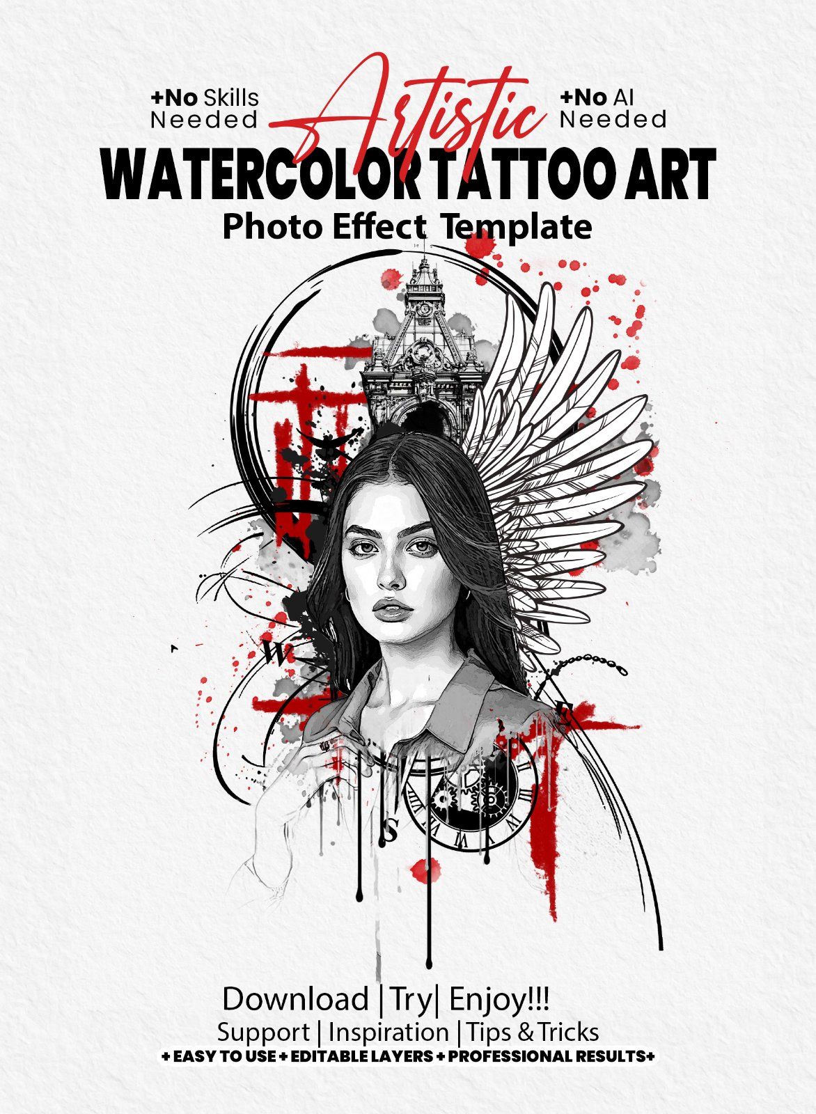 Artistic Watercolor Tattoo Art