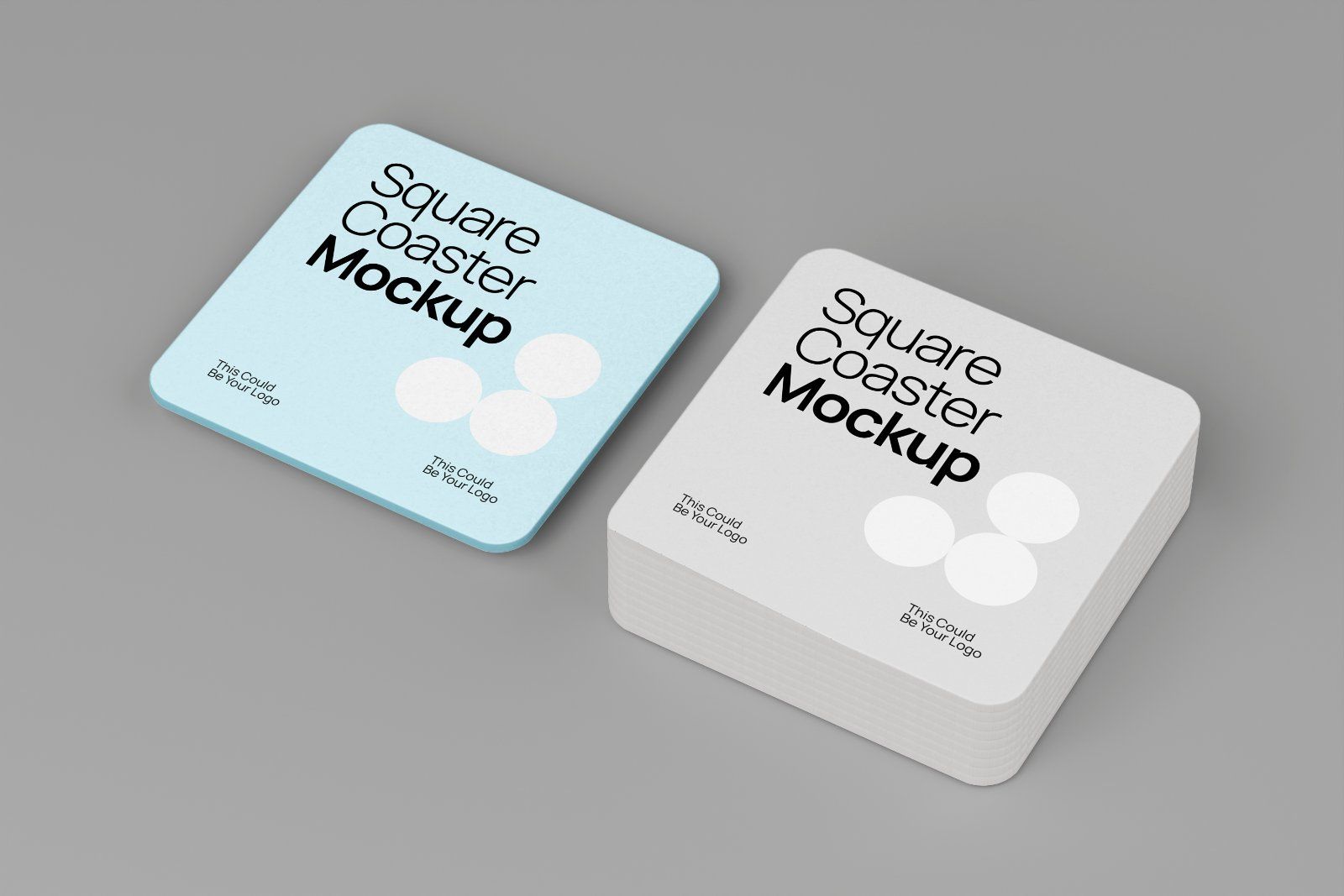 Square Coaster Mockup