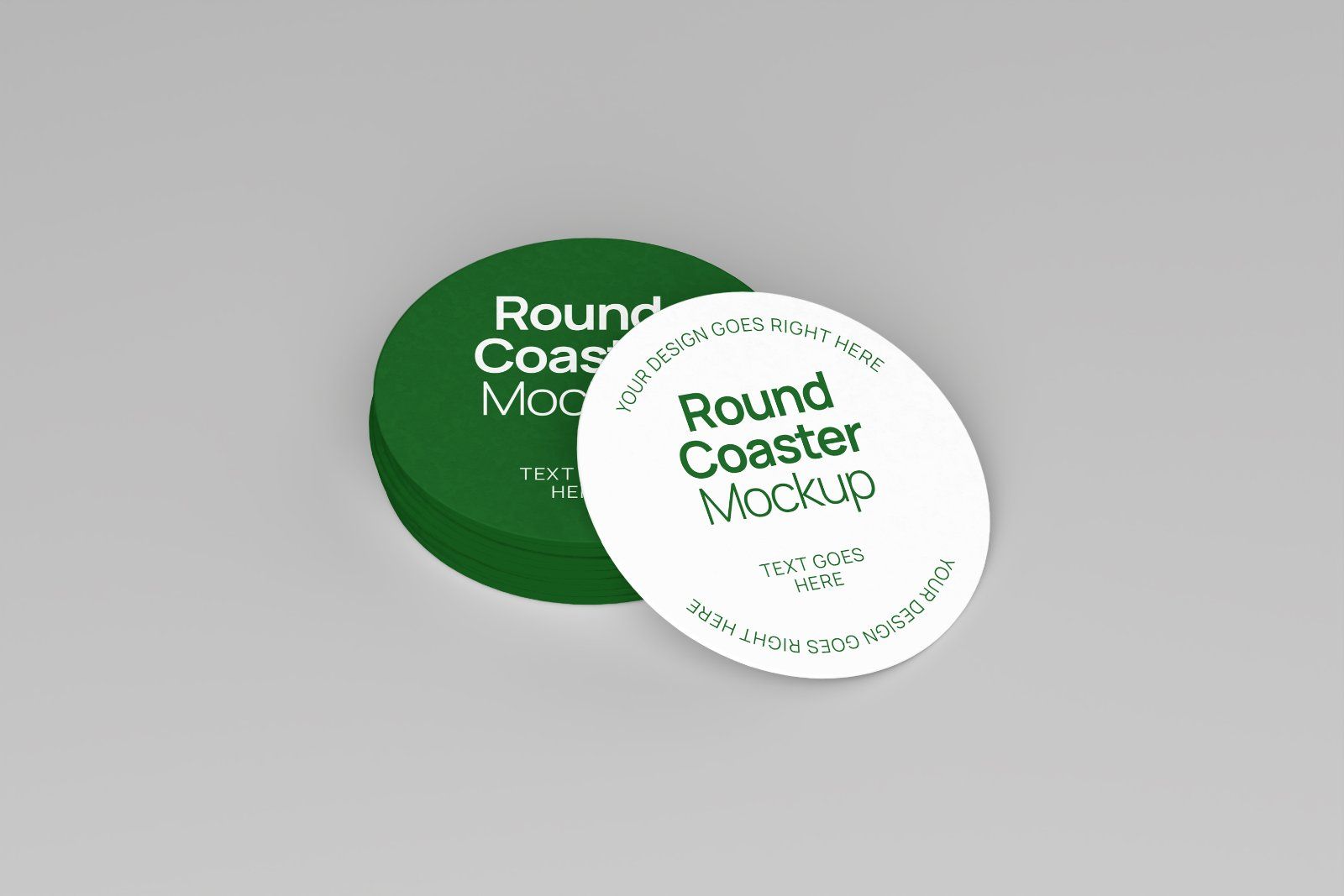 Round Coaster Mockup