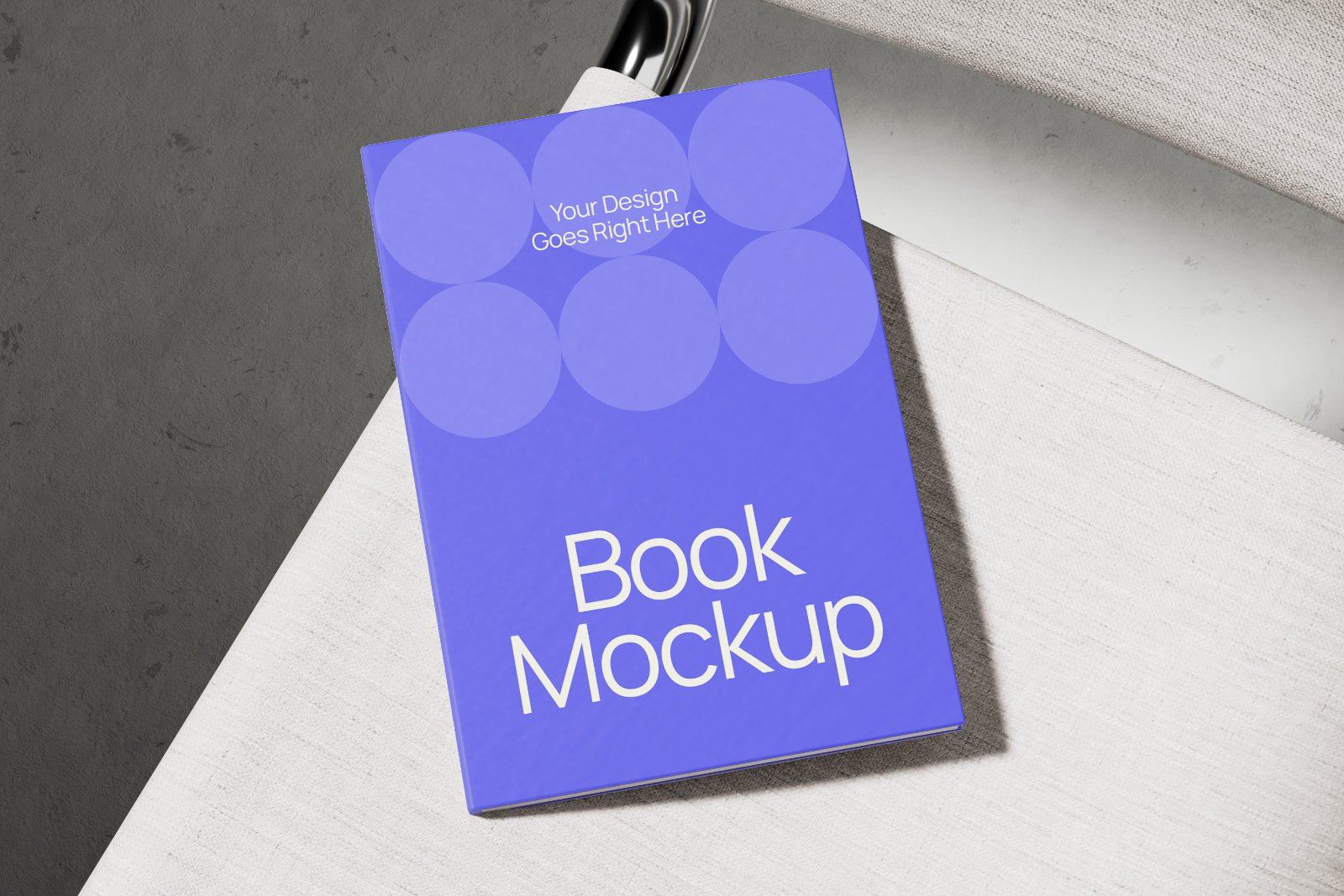A4 Book On Chair Mockup