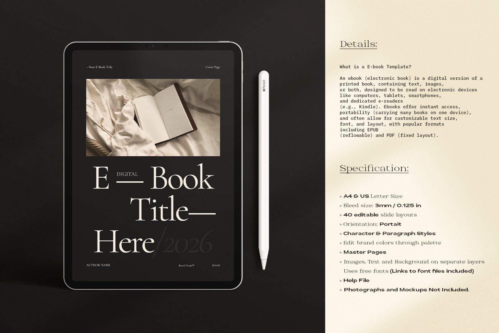 Digital E-Book Design Template