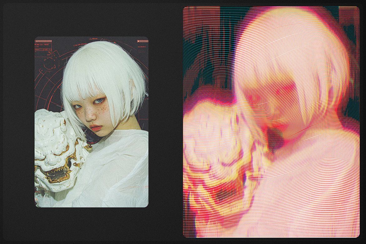 Glitch Dissolve Photo Effect