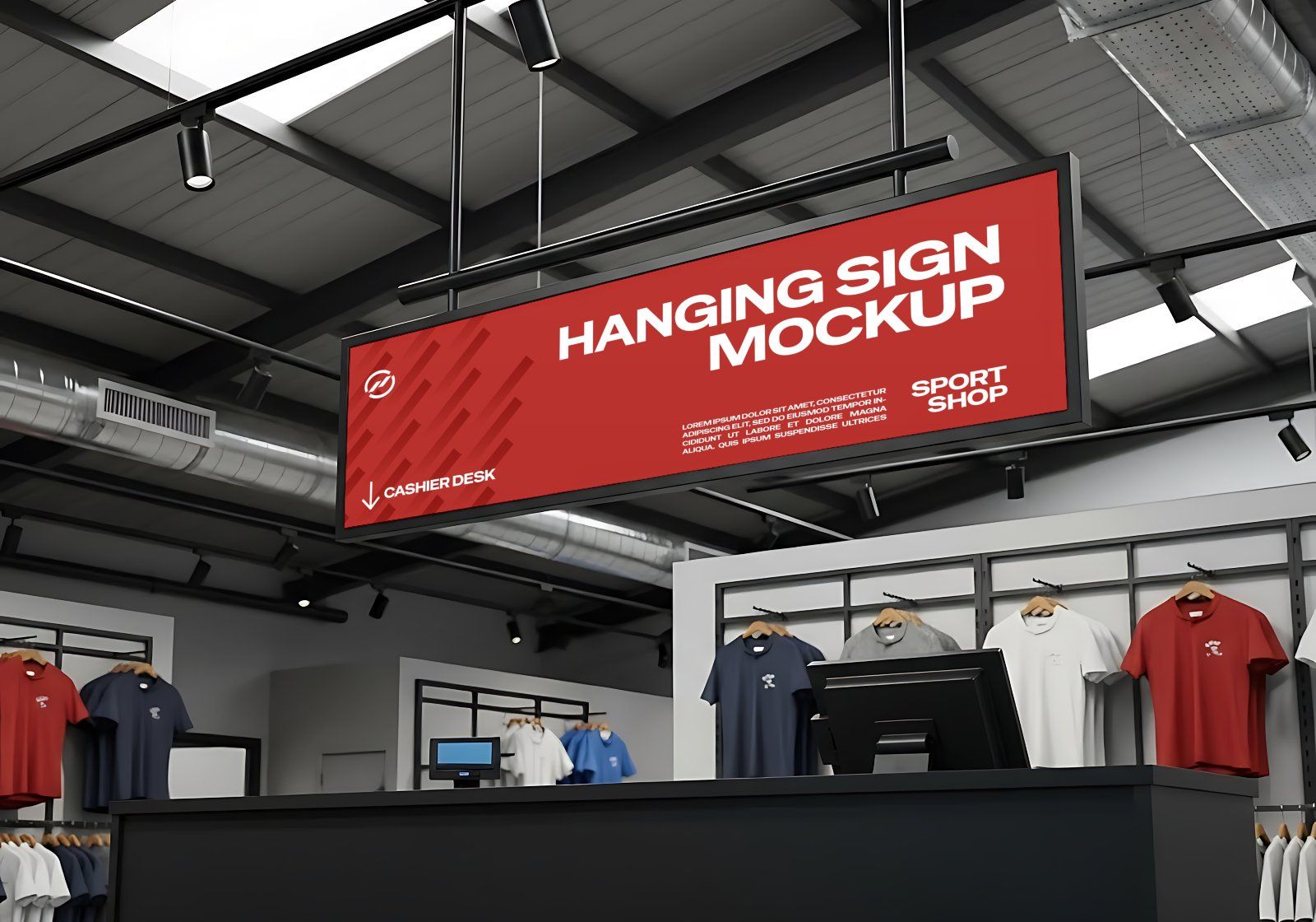 Sport Store Mockup Bundle 15 Mockup PSD – Retail Signage, Apparel & Equipment Branding