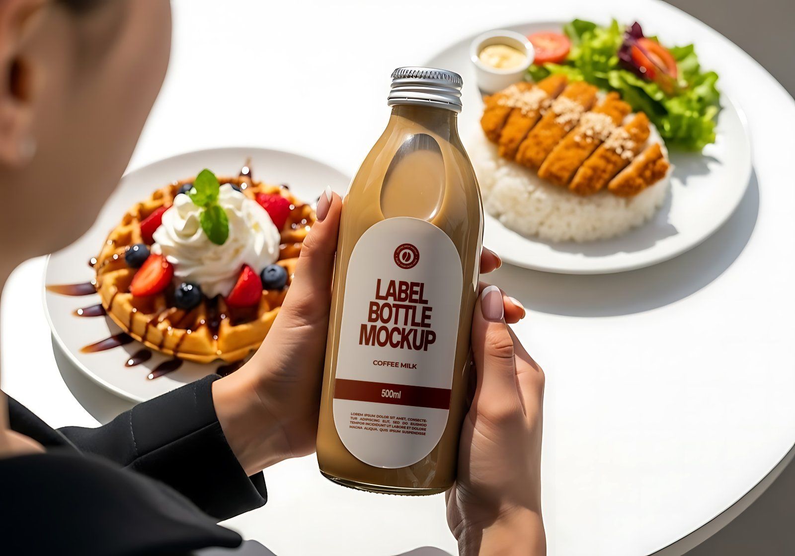 Premium Branding Brown Cafe Coffee Shop Mockup