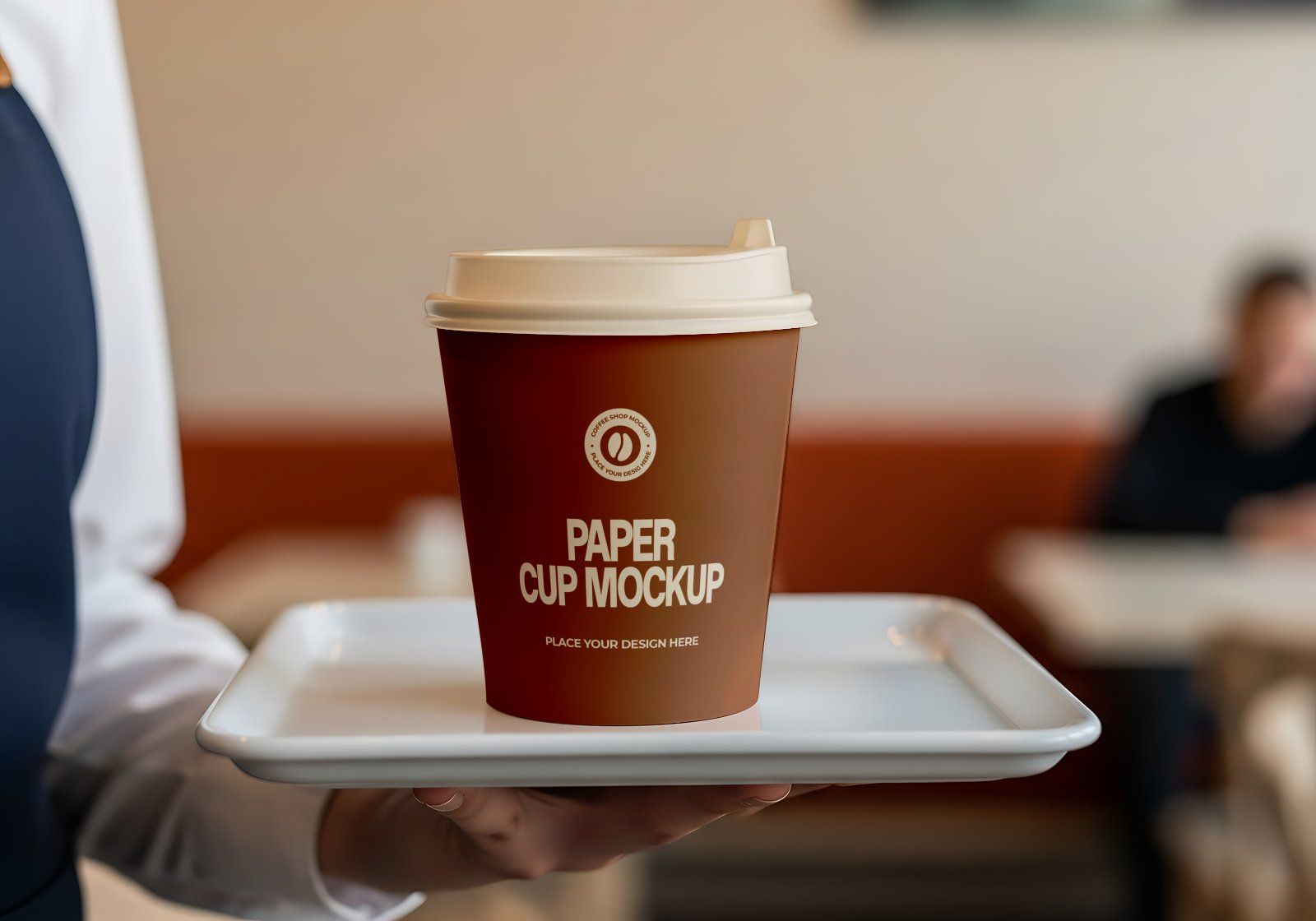 Premium Branding Brown Cafe Coffee Shop Mockup