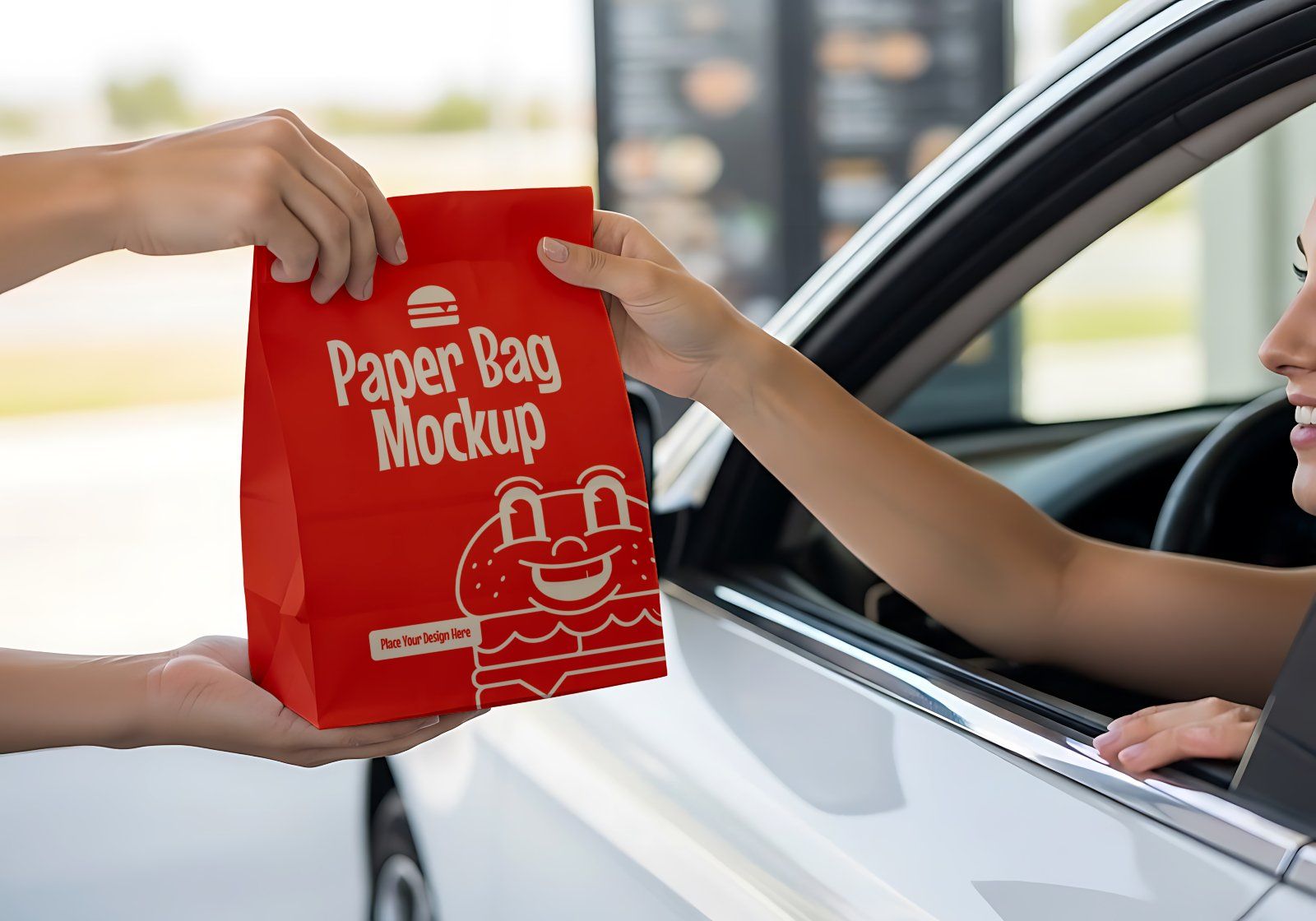 Premium Branding Big Burger Mockup