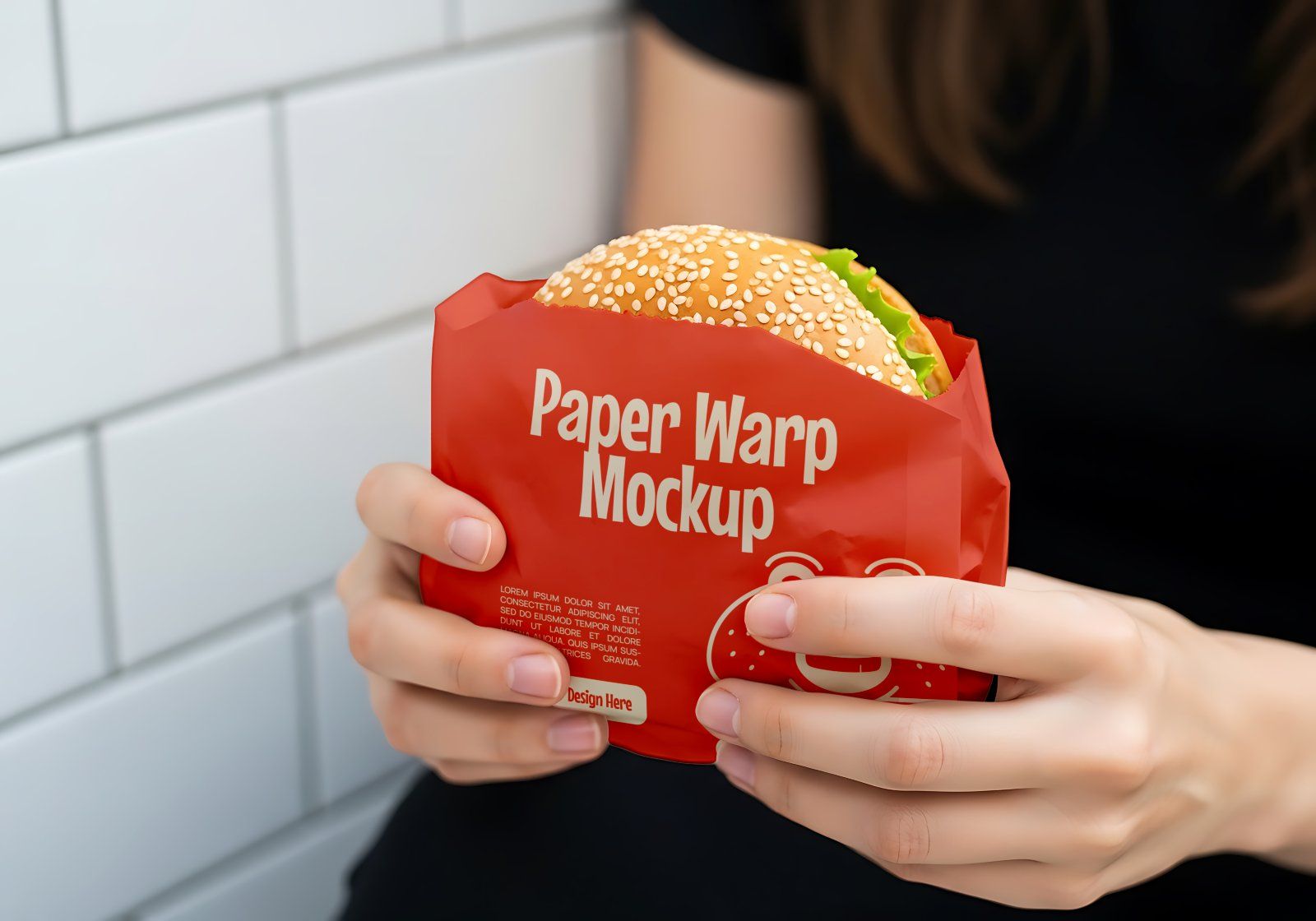 Premium Branding Big Burger Mockup