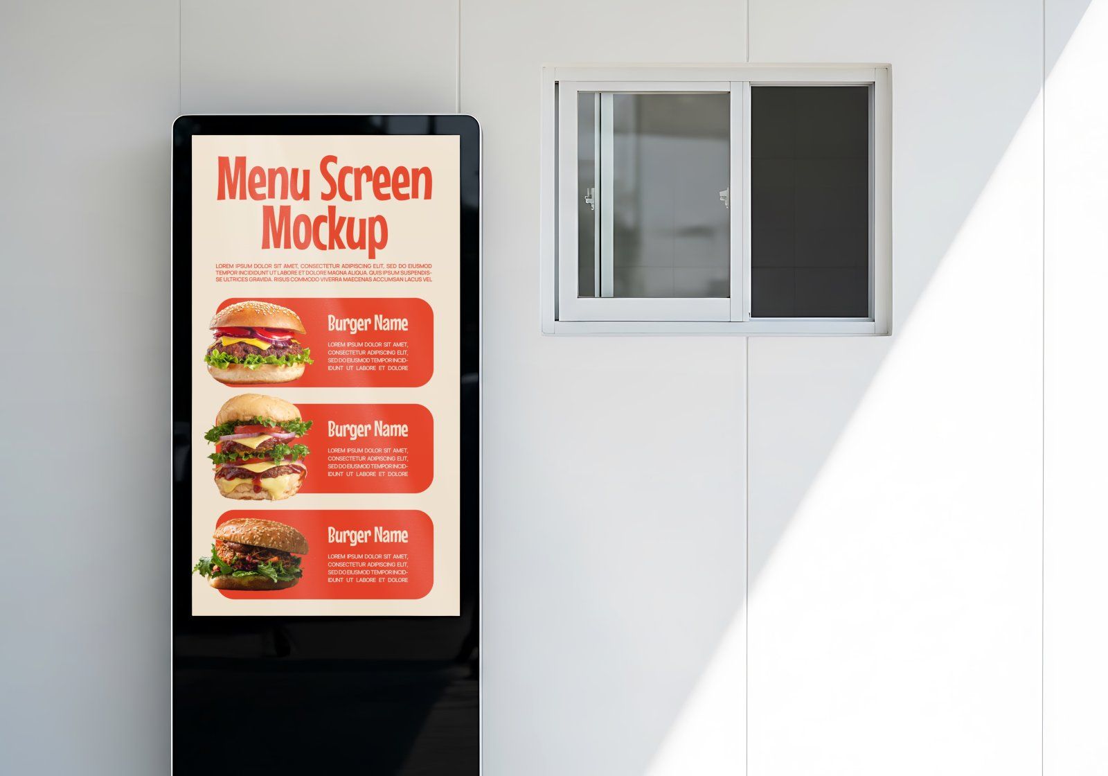 Premium Branding Big Burger Mockup