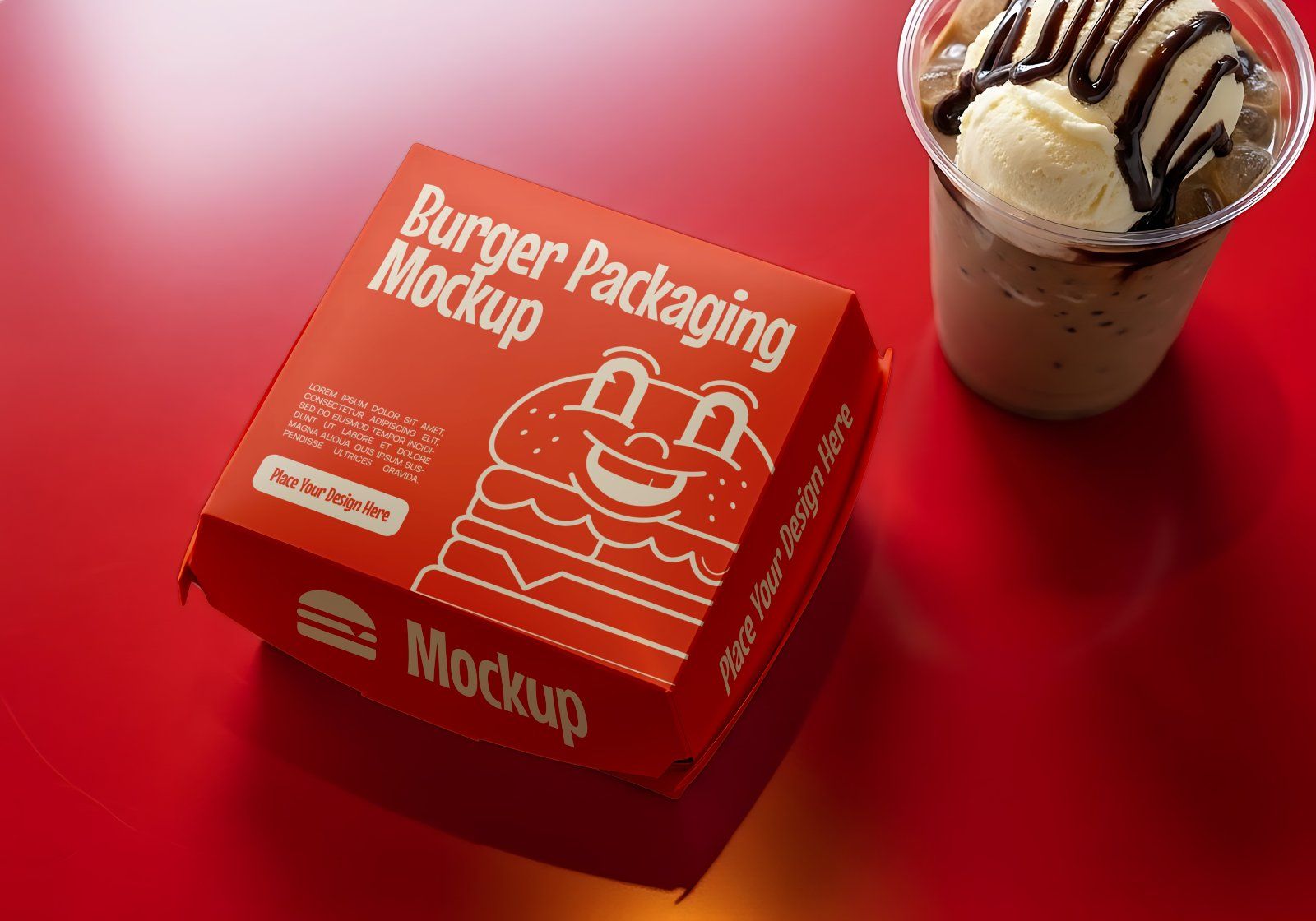 Premium Branding Big Burger Mockup