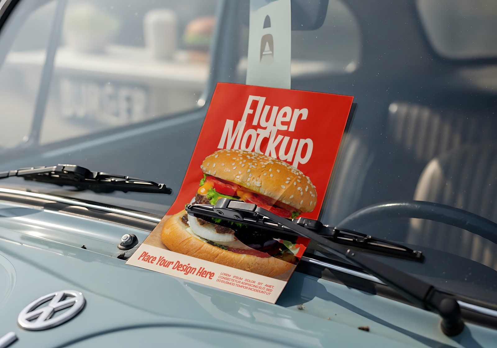 Premium Branding Big Burger Mockup