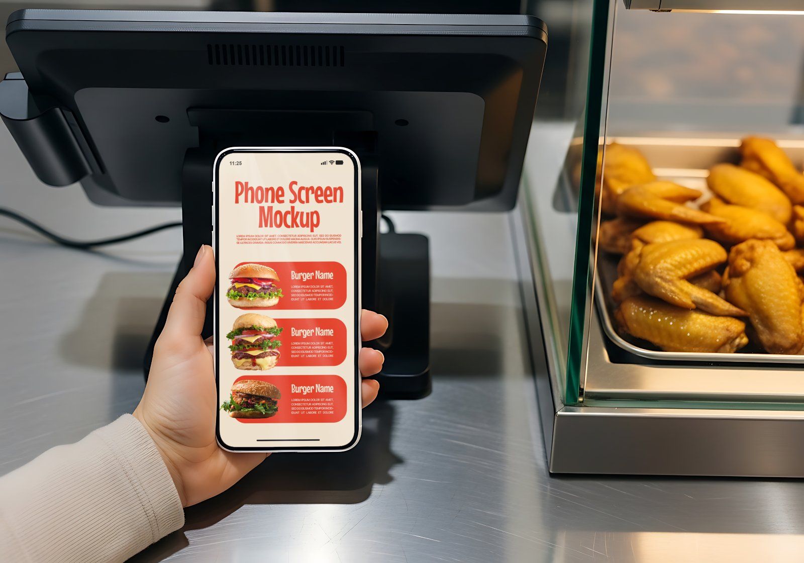 Premium Branding Big Burger Mockup