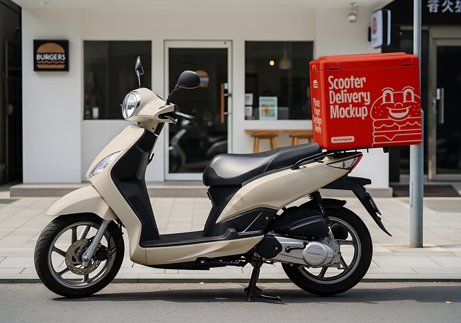 Premium Branding Big Burger Mockup