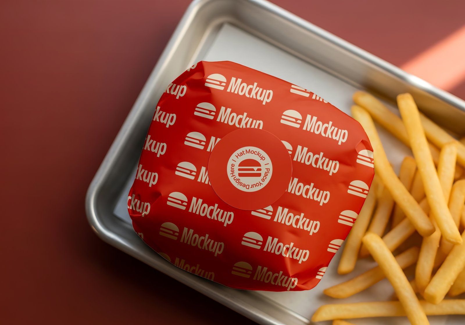 Premium Branding Big Burger Mockup