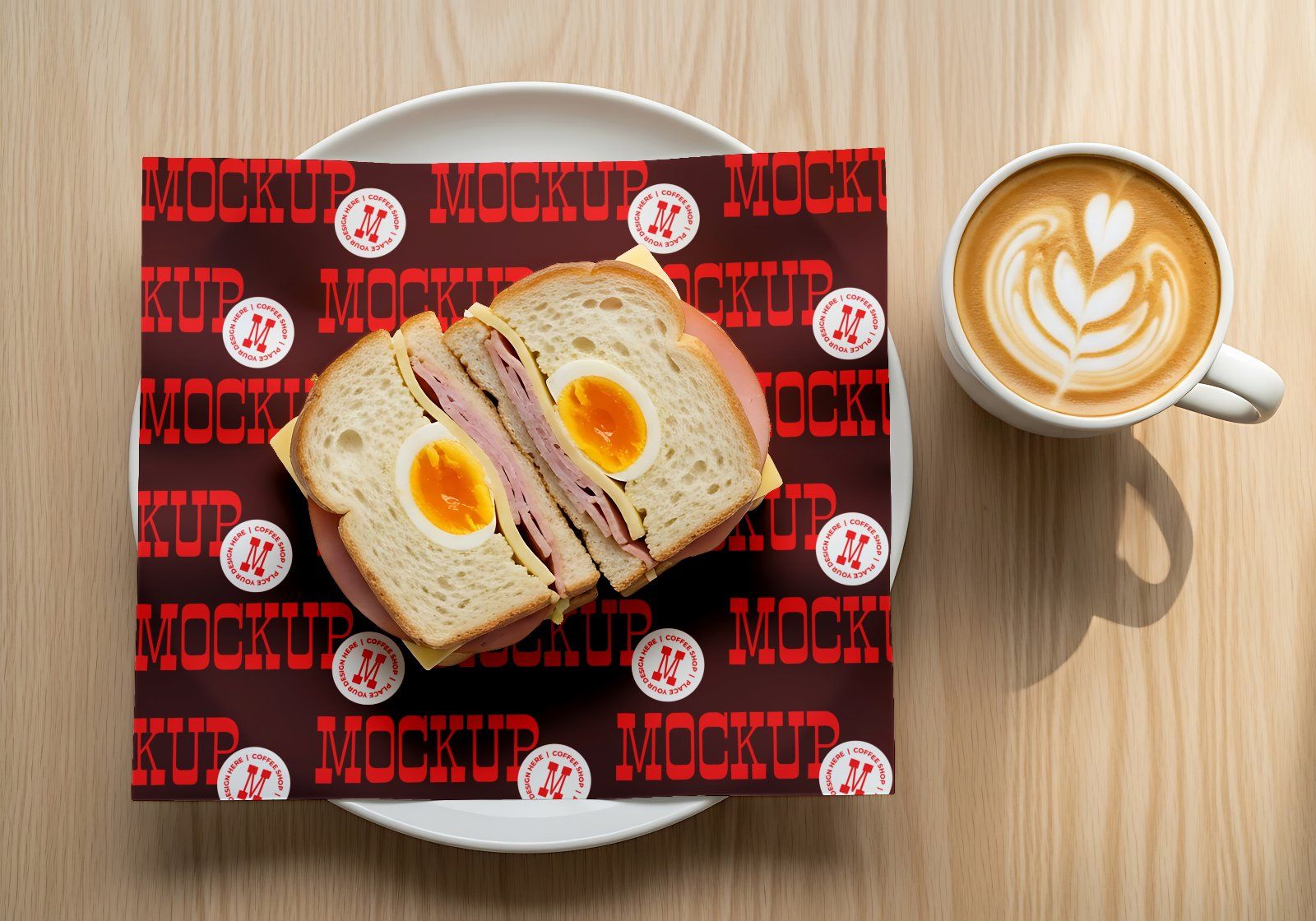 Premium Branding Bread N Coffee Mockup