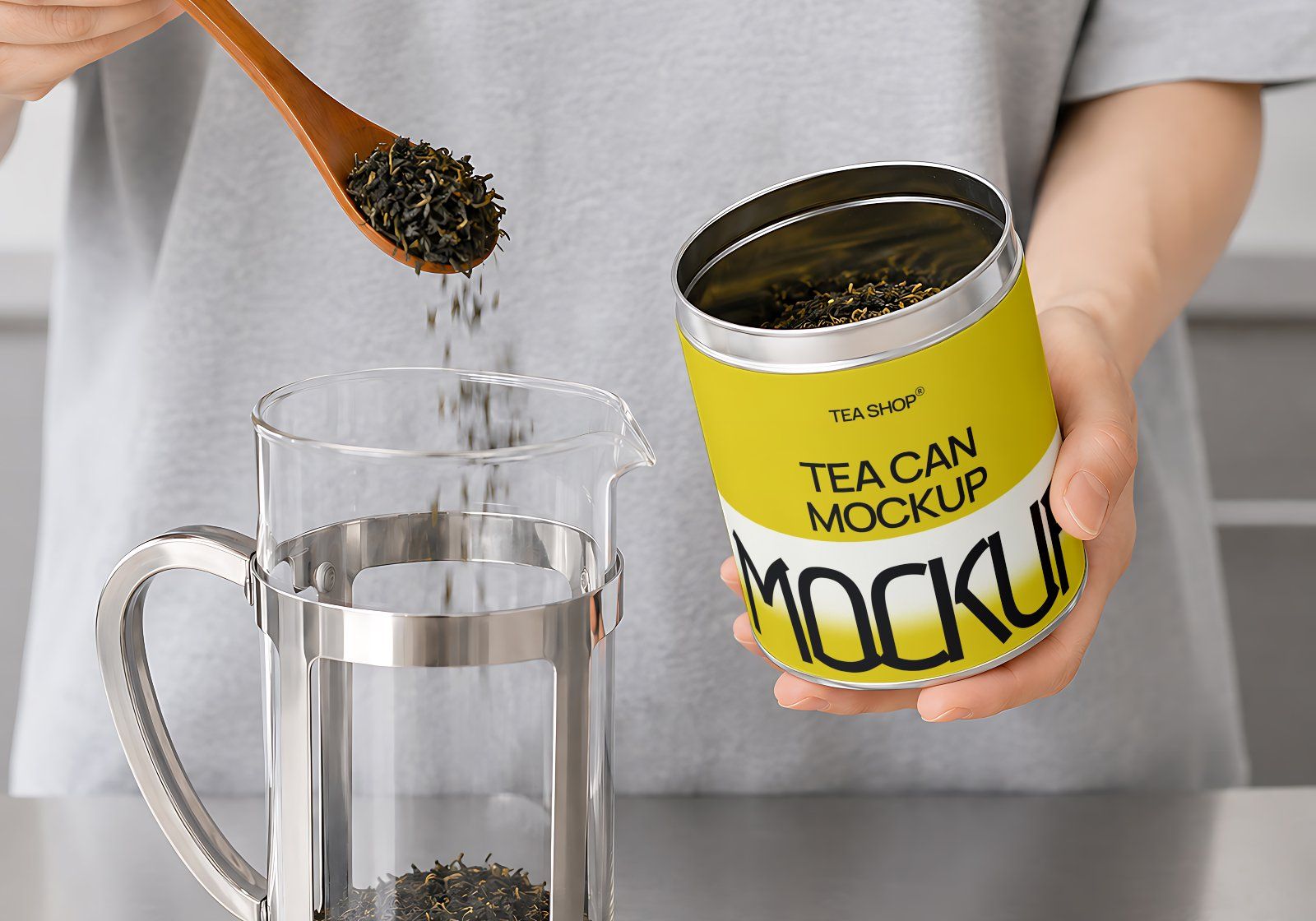 Premium Tea Shop Branding Mockup Bundle – 15 Aesthetic PSD Scenes for Tea House & Artisan Packaging