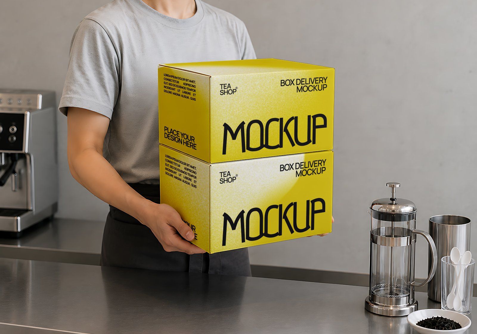 Premium Tea Shop Branding Mockup Bundle – 15 Aesthetic PSD Scenes for Tea House & Artisan Packaging
