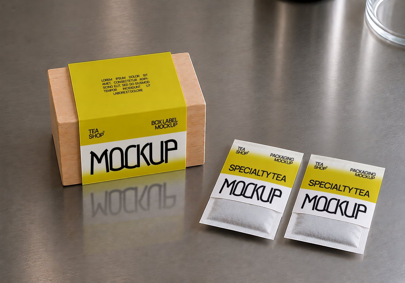 Premium Tea Shop Branding Mockup Bundle – 15 Aesthetic PSD Scenes for Tea House & Artisan Packaging
