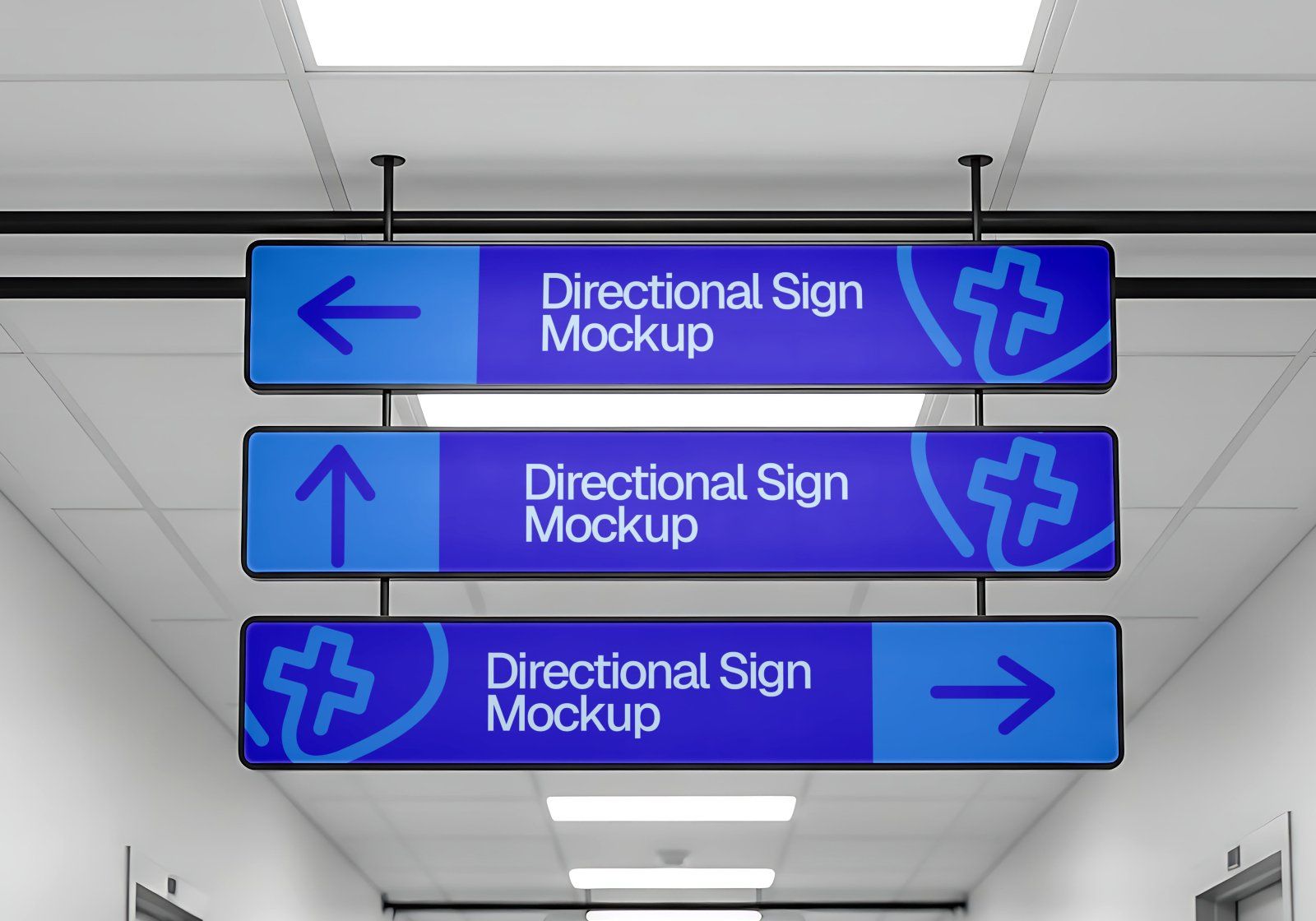 16 PSD Hospital Branding Mockup Kit – Ambulance, Nurse Uniform, Signage, Wayfinding & More