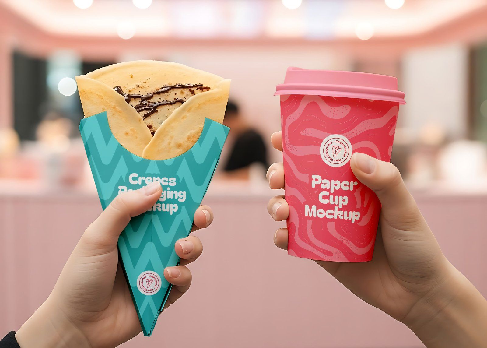 Premium Branding Crepes Mockup