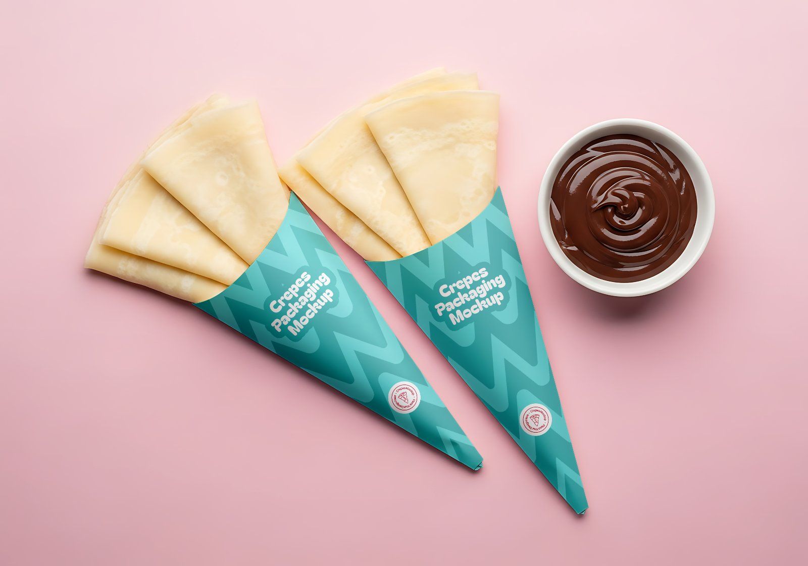 Premium Branding Crepes Mockup