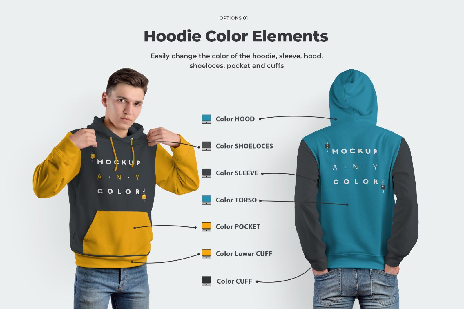 8 Mockups Hoodie on the Man