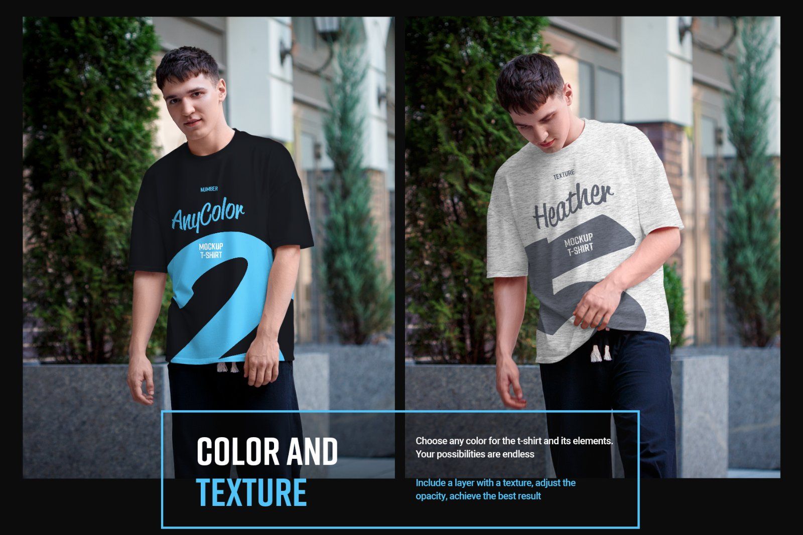8 Oversized T-shirt Mockup. Urban Style — image 2